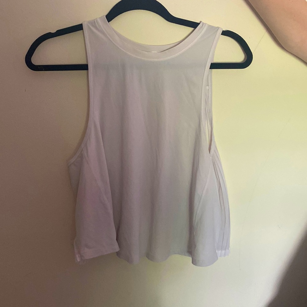 lululemon white tank top with mesh back